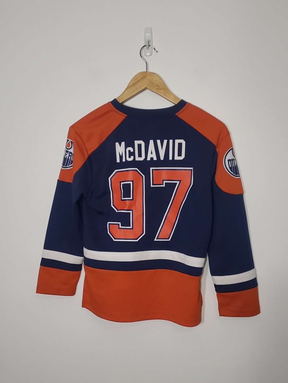 Edmonton Oilers Connor McDavid #97 Youth Hockey Jersey